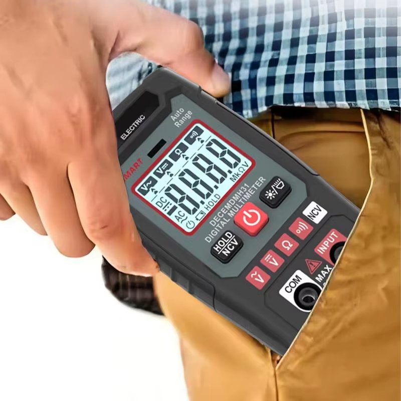 Digital Multimeter Auto-Ranging Counts Tester DC AC Voltmeter Ohm Volt Amp Meter