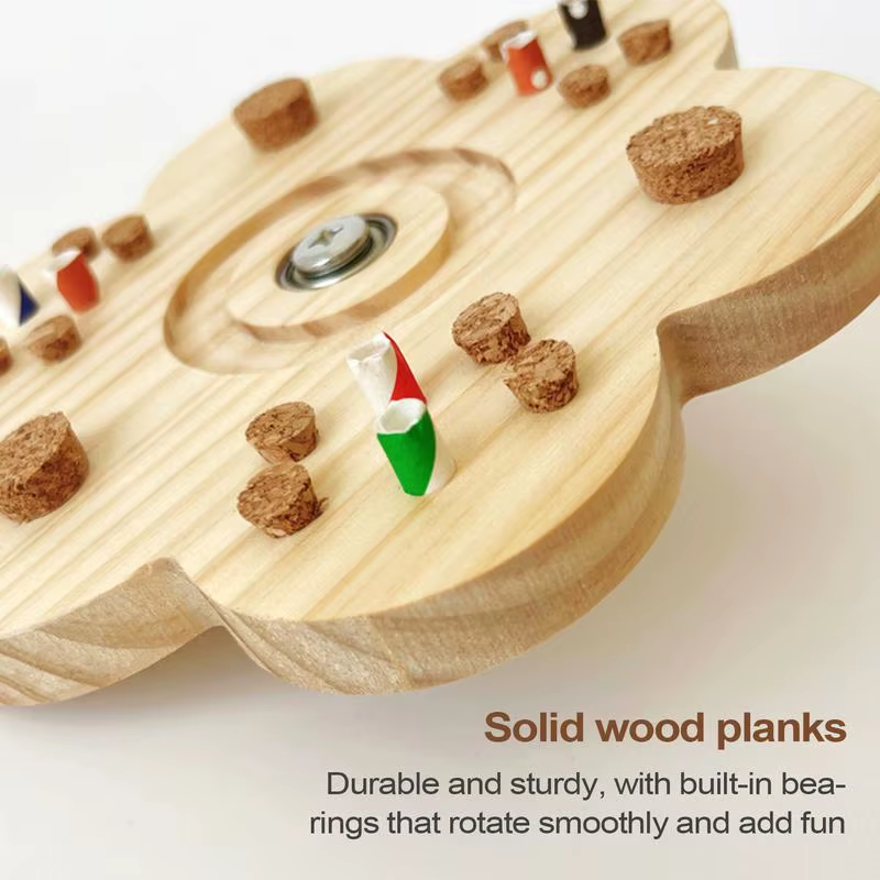 Wooden Hamster Chew Toys Squirrel Training Toy Lovebird Playing Device for Metal