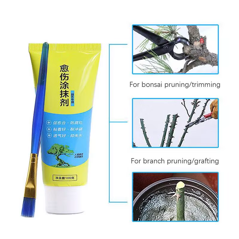 Pruning Sealer Tree Wound Pruning Sealer with Brush Quick Recovery Bonsai Care S