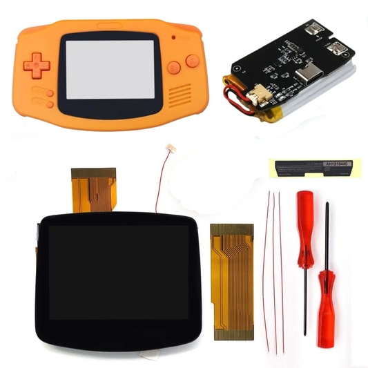 TYPE-C Battery Drop in 3.0'' V5 Laminated LCD Display for GBA IPS Highlight Scree