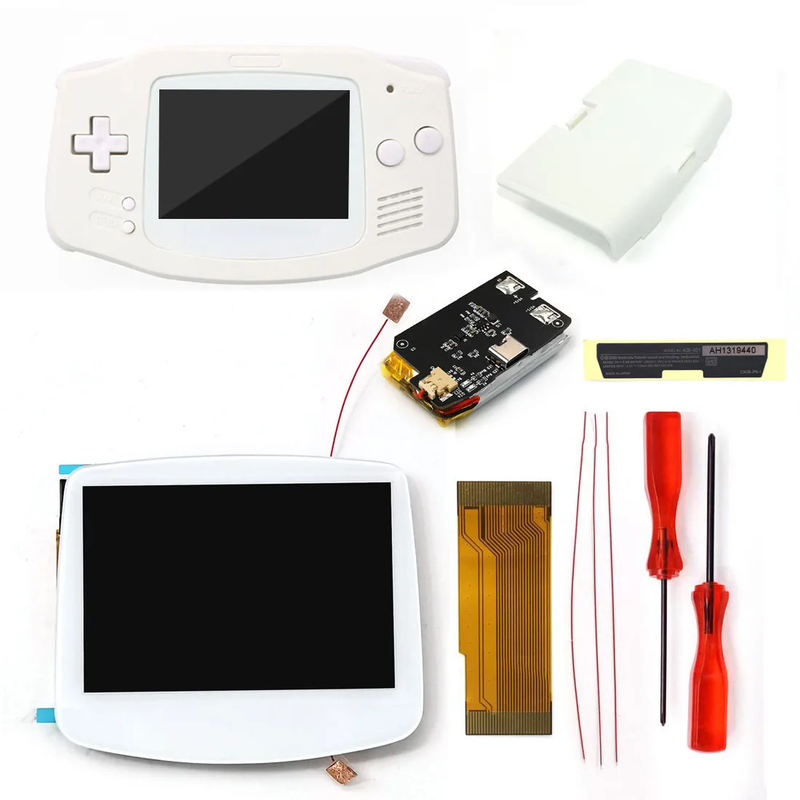 TYPE-C Battery Drop in 3.0'' V5 Laminated LCD Display for GBA IPS Highlight Scree
