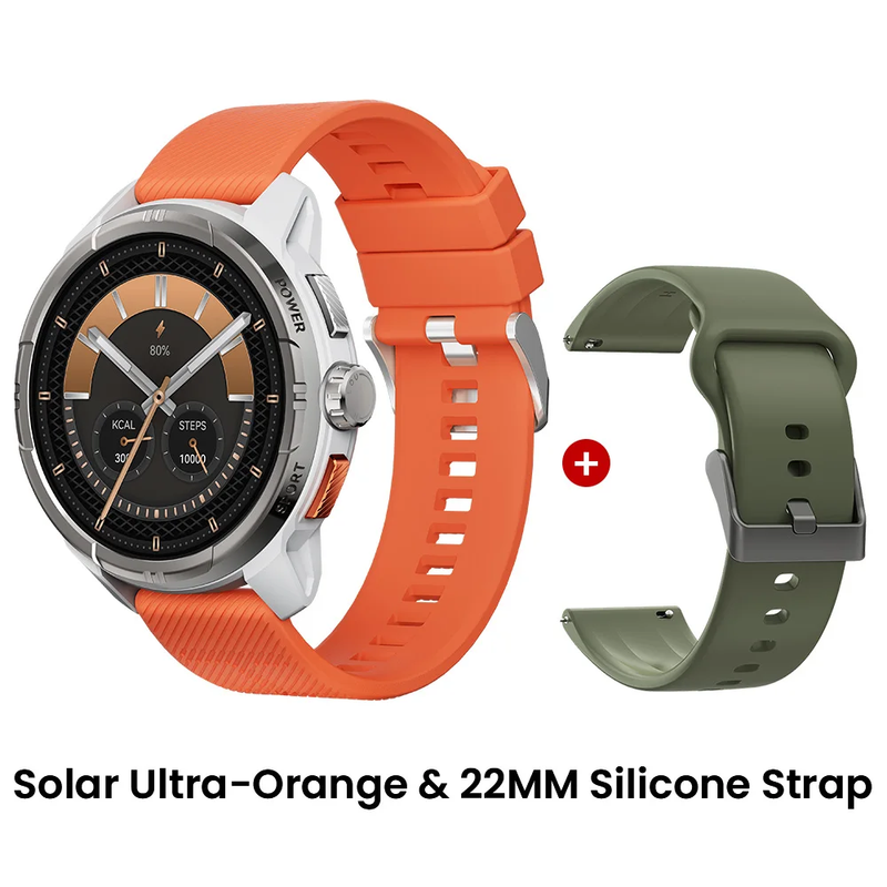 Solar Ultra GPS Smartwatch 1.6 AMOLED Display 5ATM Waterproof Built-In GPS Blue