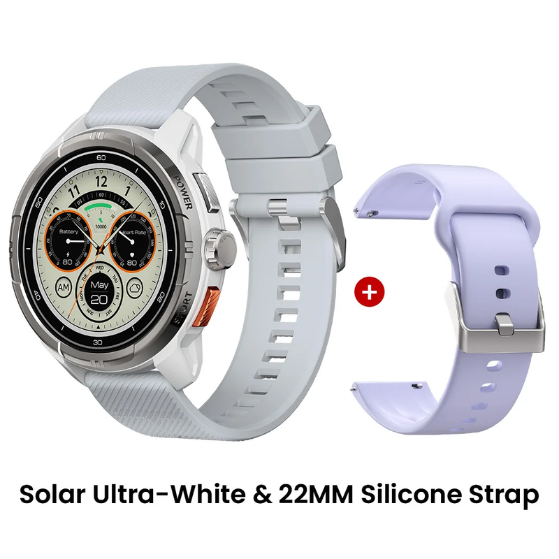 Solar Ultra GPS Smartwatch 1.6 AMOLED Display 5ATM Waterproof Built-In GPS Blue