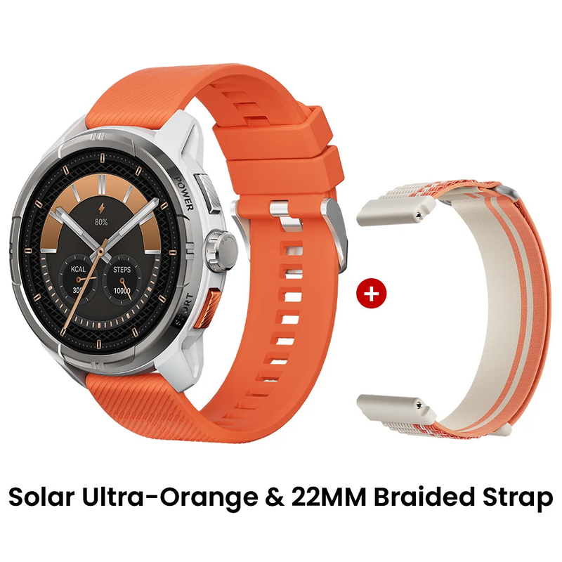 Solar Ultra GPS Smartwatch 1.6 AMOLED Display 5ATM Waterproof Built-In GPS Blue