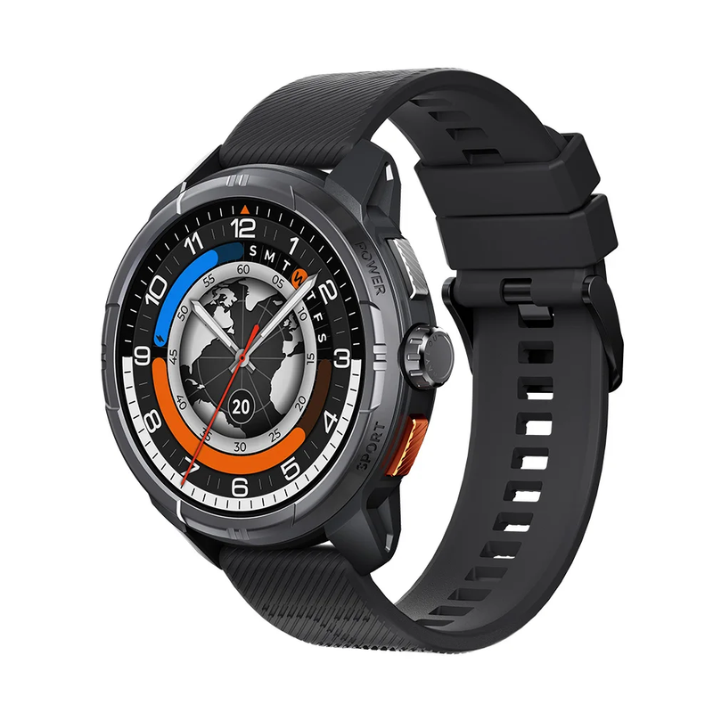 Solar Ultra GPS Smartwatch 1.6 AMOLED Display 5ATM Waterproof Built-In GPS Blue