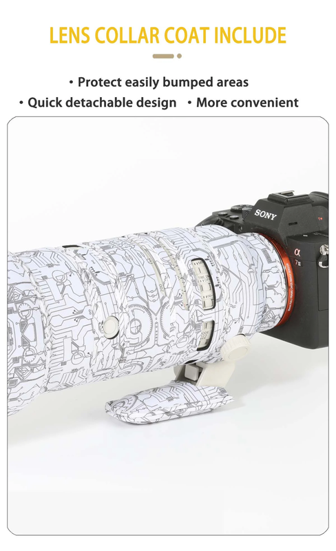 Camouflage Lens Coat for Sony 70-200 Mm F2.8 GM OSS II Waterproof and Rainproof