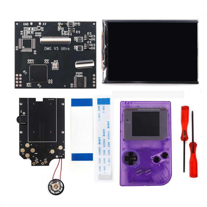 GBO V5 Pro OSD FRM IPS Backlight Menu RIPS 36 Color Kit for Gameboy DMG GBO GB C