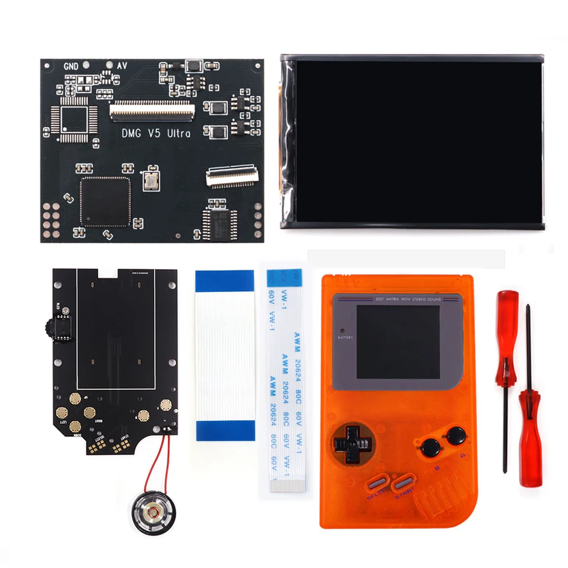 GBO V5 Pro OSD FRM IPS Backlight Menu RIPS 36 Color Kit for Gameboy DMG GBO GB C