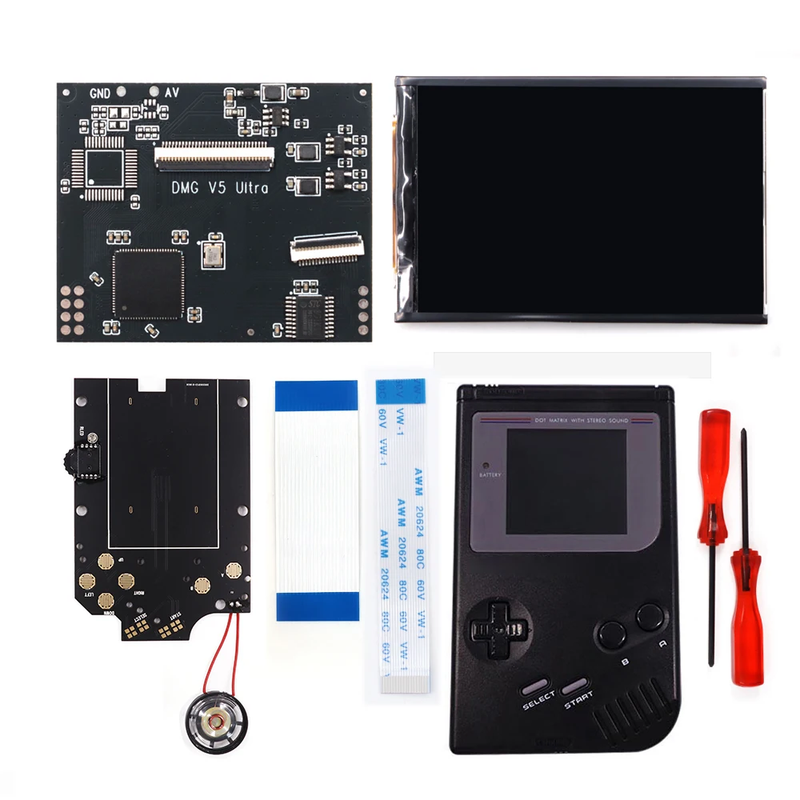 GBO V5 Pro OSD FRM IPS Backlight Menu RIPS 36 Color Kit for Gameboy DMG GBO GB C