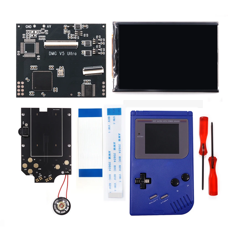 GBO V5 Pro OSD FRM IPS Backlight Menu RIPS 36 Color Kit for Gameboy DMG GBO GB C