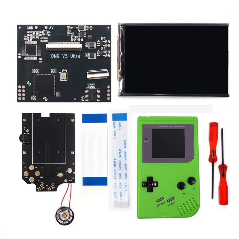 GBO V5 Pro OSD FRM IPS Backlight Menu RIPS 36 Color Kit for Gameboy DMG GBO GB C