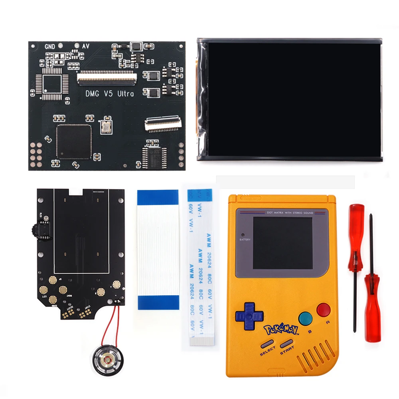 GBO V5 Pro OSD FRM IPS Backlight Menu RIPS 36 Color Kit for Gameboy DMG GBO GB C