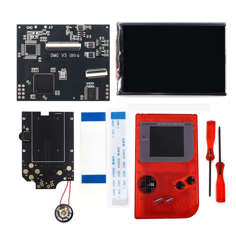 GBO V5 Pro OSD FRM IPS Backlight Menu RIPS 36 Color Kit for Gameboy DMG GBO GB C