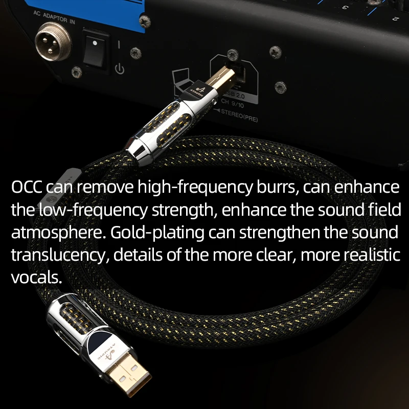 Hifi USB Audio Cable DAC Type A-B A-C C-B C-C High Quality OCC Gold Plating USB