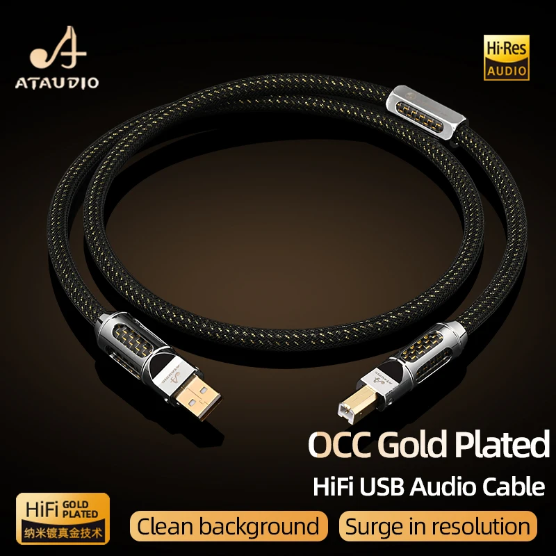 Hifi USB Audio Cable DAC Type A-B A-C C-B C-C High Quality OCC Gold Plating USB