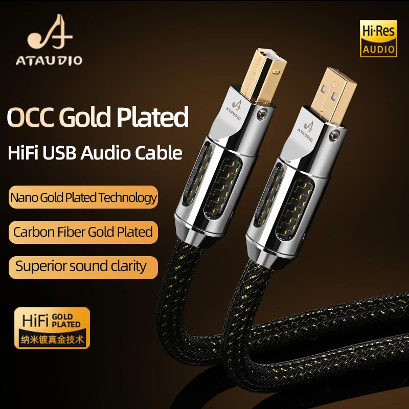Hifi USB Audio Cable DAC Type A-B A-C C-B C-C High Quality OCC Gold Plating USB