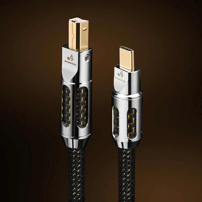 Hifi USB Audio Cable DAC Type A-B A-C C-B C-C High Quality OCC Gold Plating USB