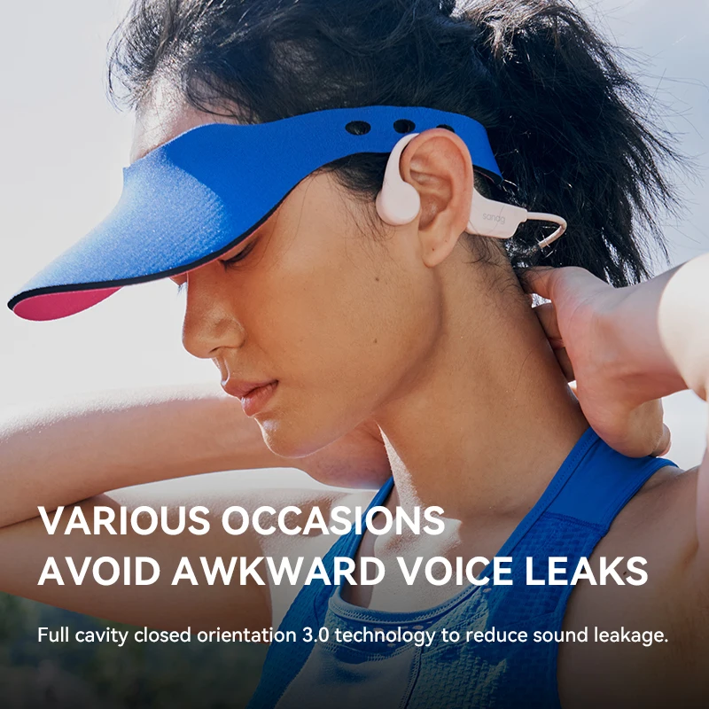 B60S True Bone Conduction Bluetooth 5.3 Wireless Earphones IPX8 Swimming Riding