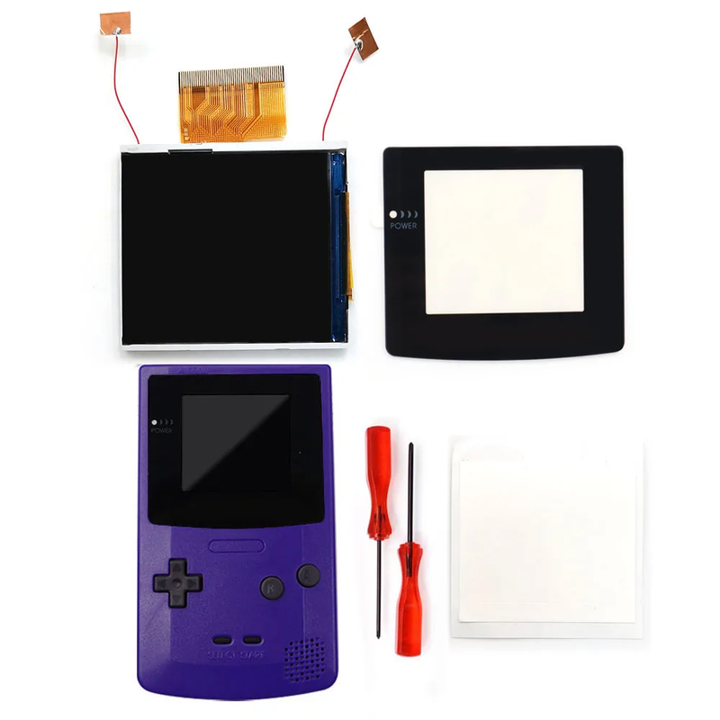 2.45 Inches Real Drop in  2.45'' GBC Retro Pixel HD IPS LCD Kit for Gameboy Color