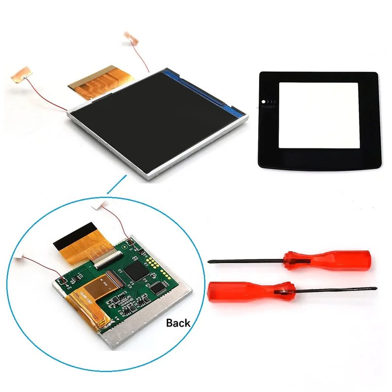 2.45 Inches Real Drop in  2.45'' GBC Retro Pixel HD IPS LCD Kit for Gameboy Color