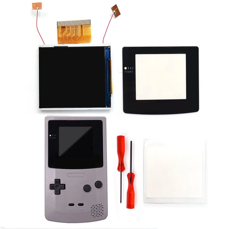 2.45 Inches Real Drop in  2.45'' GBC Retro Pixel HD IPS LCD Kit for Gameboy Color