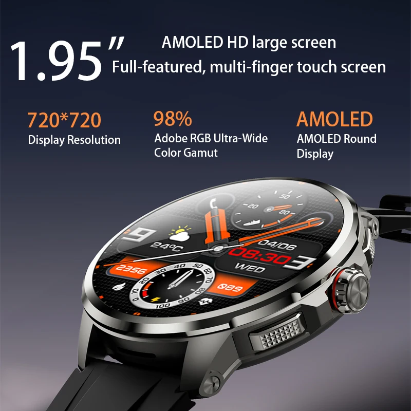 Origianl H99 Smartwatch Amoled 4G Smart Watch Men Students with 190 Rotary Came