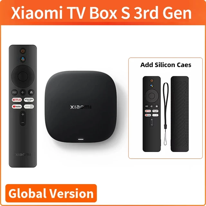 Global Version  Mi TV Box S 3Rd Gen 4K UHD Bluetooth 5.2 Wifi6 2GB 32GB Google T