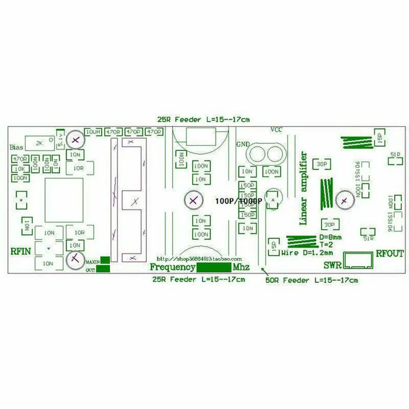 2023 Latest DIY Kits 100W UHF 400--470MHZ Amplifier Power Amplifier Board for Ha