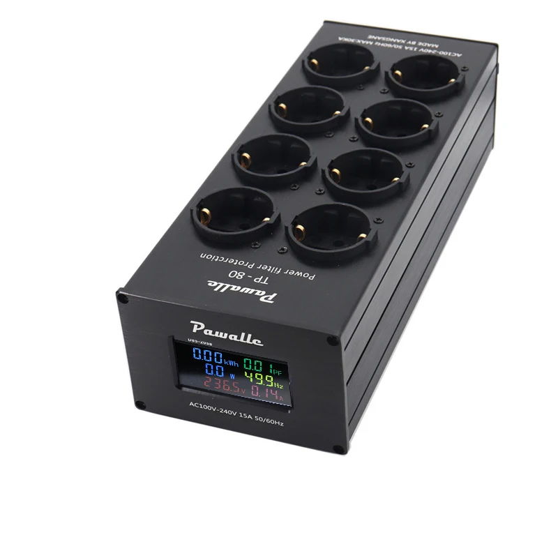 Pawalle Tp80 Power Filter Socket EU Pure Copper Gold-Plated Socket with Noise Re