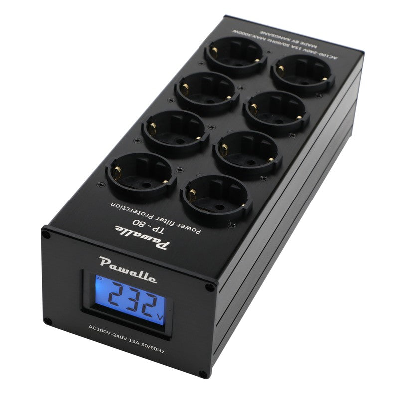 Pawalle Tp80 Power Filter Socket EU Pure Copper Gold-Plated Socket with Noise Re