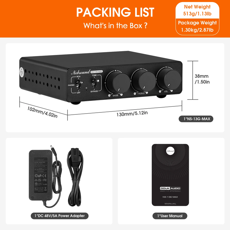 NS-13G-MAX Hifi 2.0 Channel Stereo Audio Amplifier TPA3255 Mini Digital Power Am