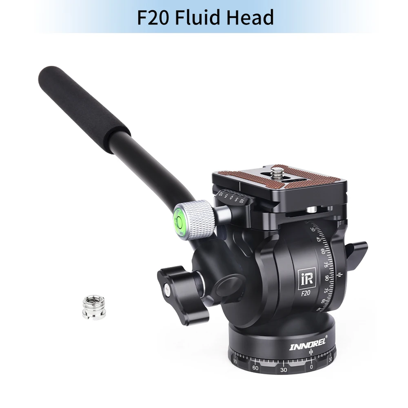 F10/F20 Mini Tripod Fluid Head Metal Camera Video Tripod Head with Arca Swiss Qu