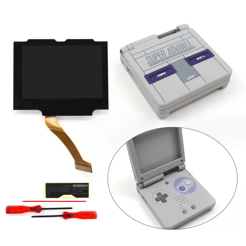 New for GBA SP Replacements IPS V5 Drop in Laminated LCD Mod Screen Kits for Gam