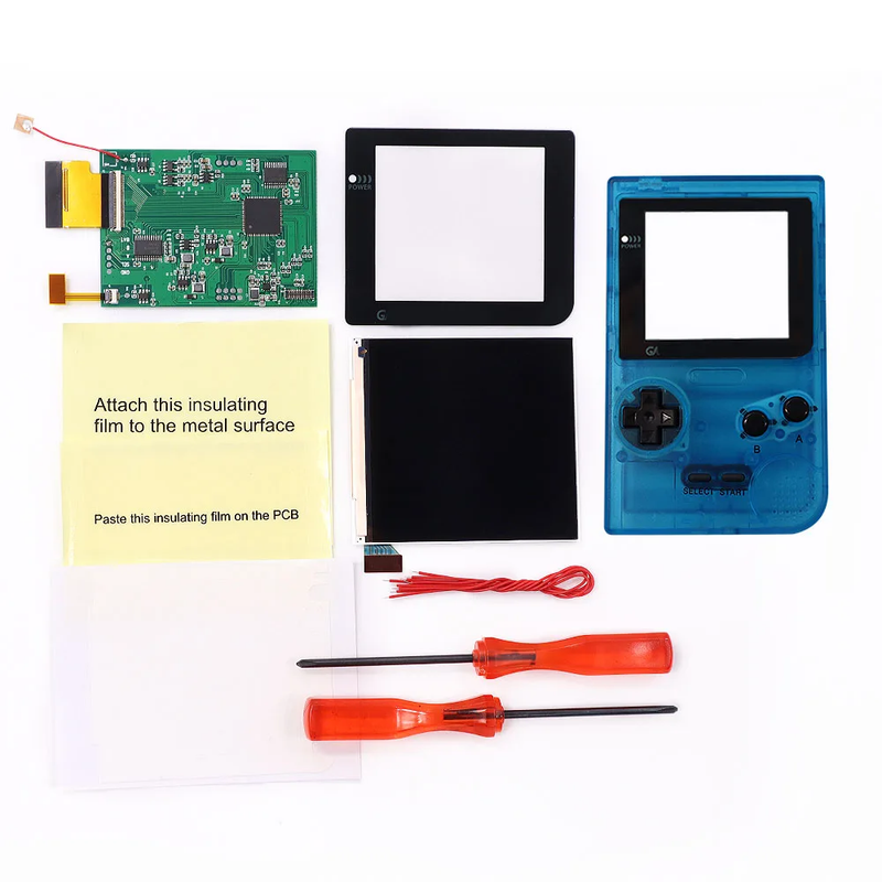 GBP Q5 Larger IPS Screen Display Build in OSD for Gameboy Pocket 8 Color Retro P