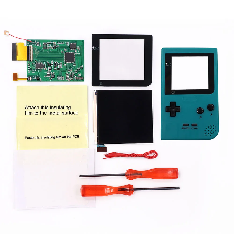 GBP Q5 Larger IPS Screen Display Build in OSD for Gameboy Pocket 8 Color Retro P