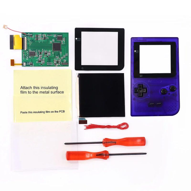 GBP Q5 Larger IPS Screen Display Build in OSD for Gameboy Pocket 8 Color Retro P