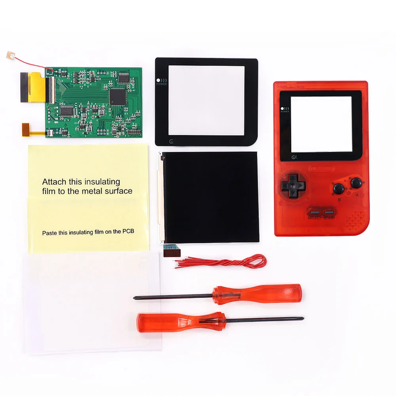 GBP Q5 Larger IPS Screen Display Build in OSD for Gameboy Pocket 8 Color Retro P