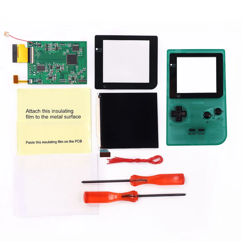 GBP Q5 Larger IPS Screen Display Build in OSD for Gameboy Pocket 8 Color Retro P