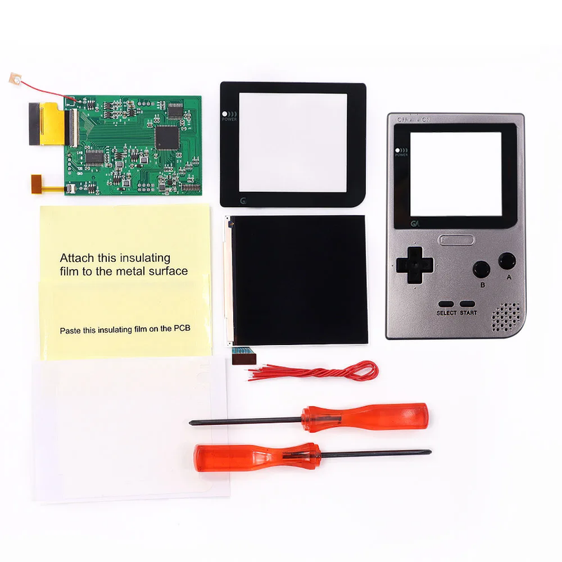 GBP Q5 Larger IPS Screen Display Build in OSD for Gameboy Pocket 8 Color Retro P