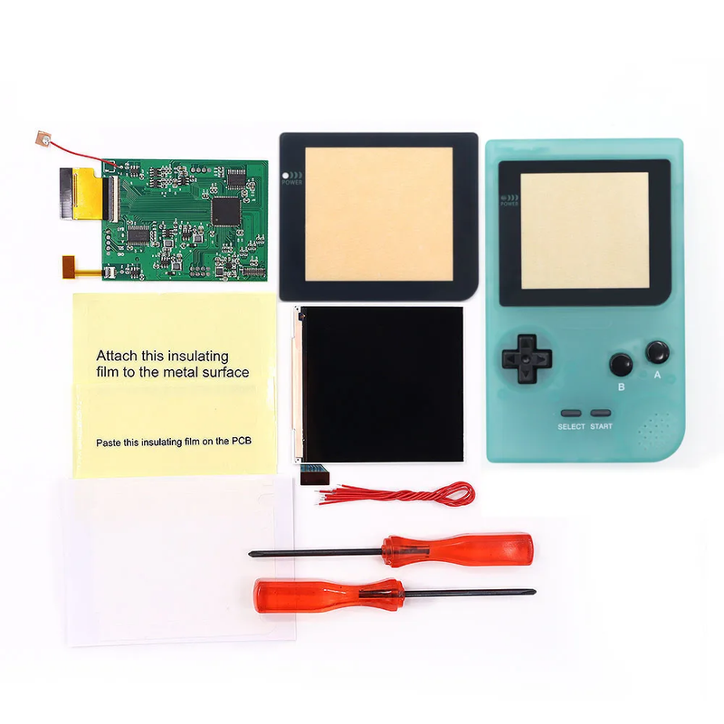 GBP Q5 Larger IPS Screen Display Build in OSD for Gameboy Pocket 8 Color Retro P