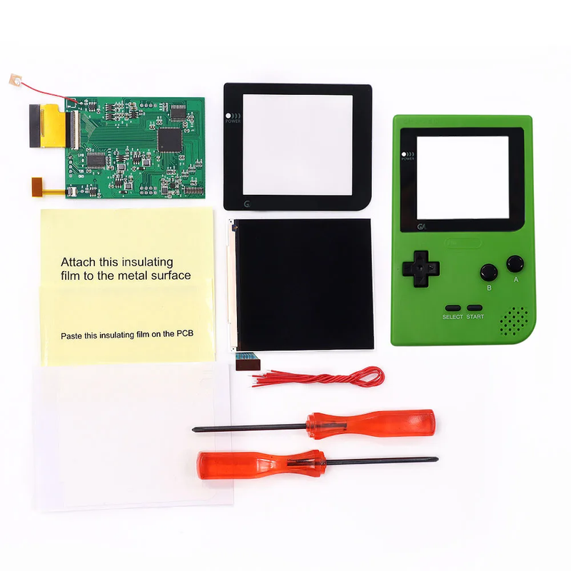 GBP Q5 Larger IPS Screen Display Build in OSD for Gameboy Pocket 8 Color Retro P