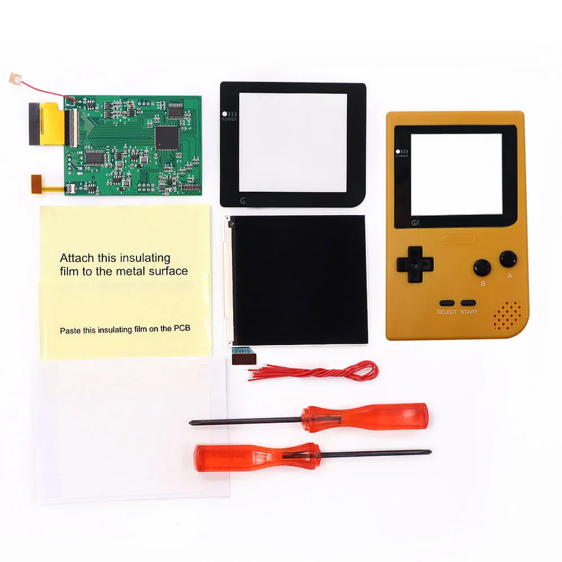 GBP Q5 Larger IPS Screen Display Build in OSD for Gameboy Pocket 8 Color Retro P