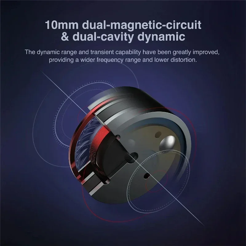 EA500 Earphone Hi-Res in Ear Monitor Headphone with Detachable Cable Dynamic Dri