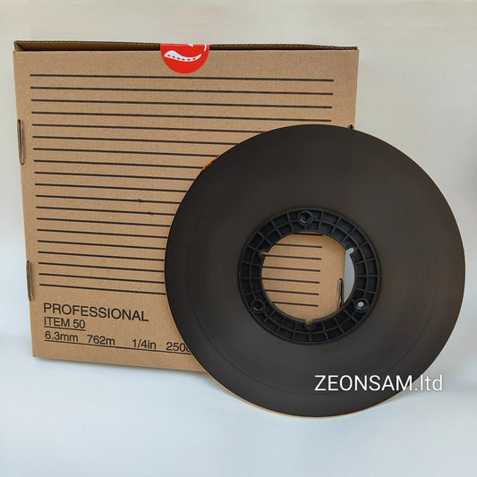 Analog Recording Tape 1/4'' X 2500'.10.5'' Pancake Hub.Reel to REEL TAPE 1/4'' X 25