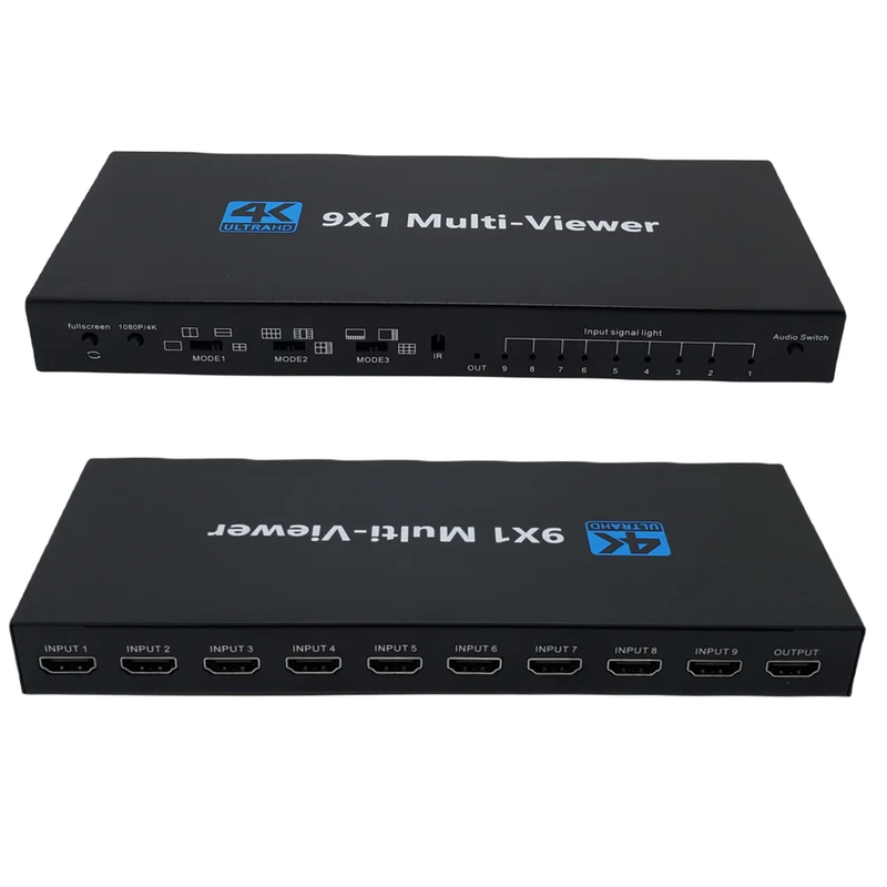 9X1 HDMI Multi-Viewer Switcher Seamless 4K HDMI 9 Screen Real Time Multi Viewer