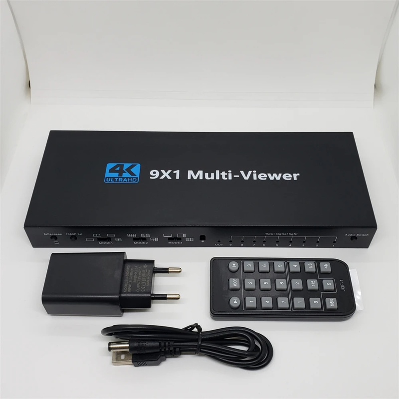 9X1 HDMI Multi-Viewer Switcher Seamless 4K HDMI 9 Screen Real Time Multi Viewer