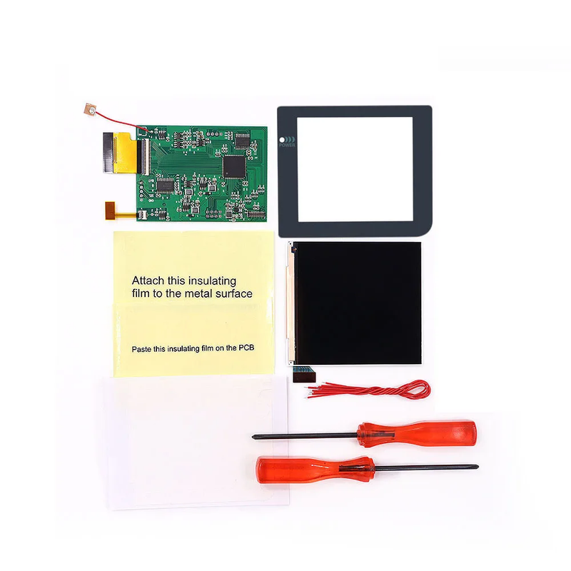 Larger IPS Q5 High Brightness Backlight Screen for Gameboy Pocket GBP Built-In O