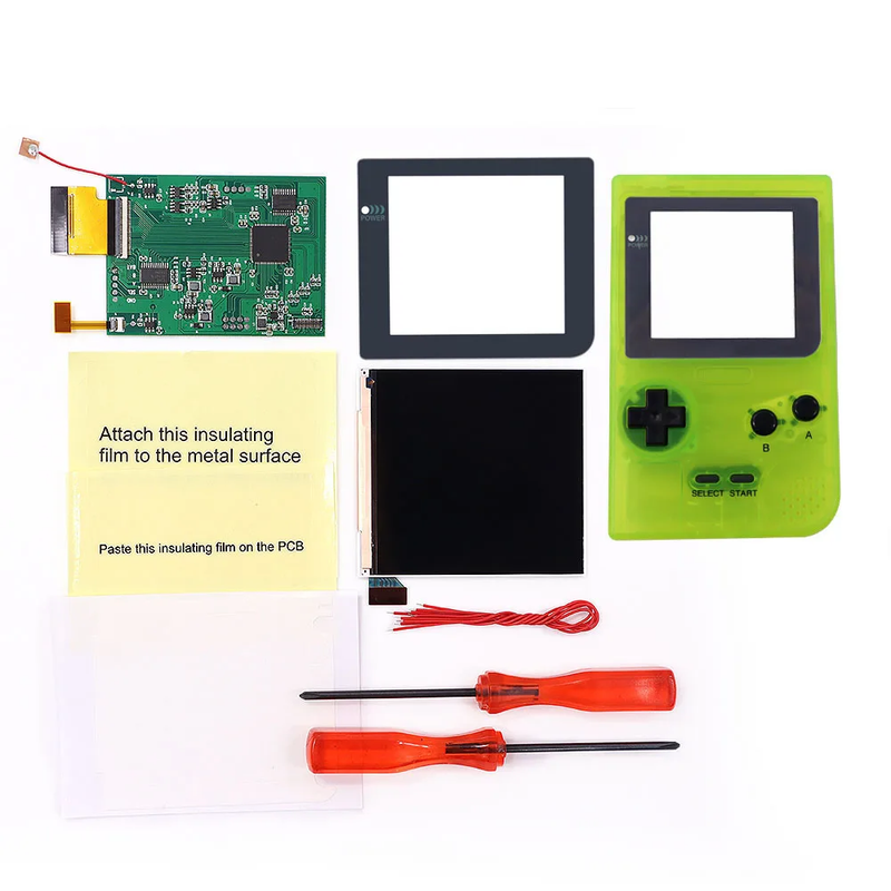 Larger IPS Q5 High Brightness Backlight Screen for Gameboy Pocket GBP Built-In O