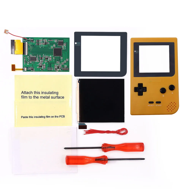 Larger IPS Q5 High Brightness Backlight Screen for Gameboy Pocket GBP Built-In O