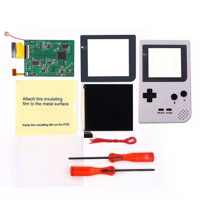 Larger IPS Q5 High Brightness Backlight Screen for Gameboy Pocket GBP Built-In O